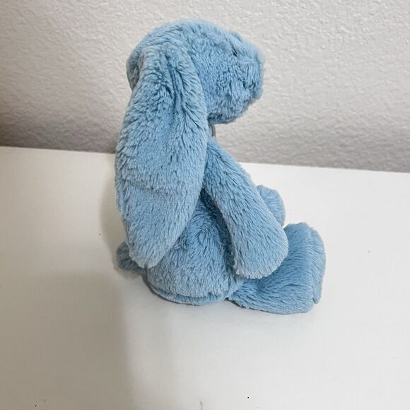 Jellycat Little Bashful Aqua Bunny Rabbit Plush Stuffed Animal Blue 8" - Picture 8 of 9